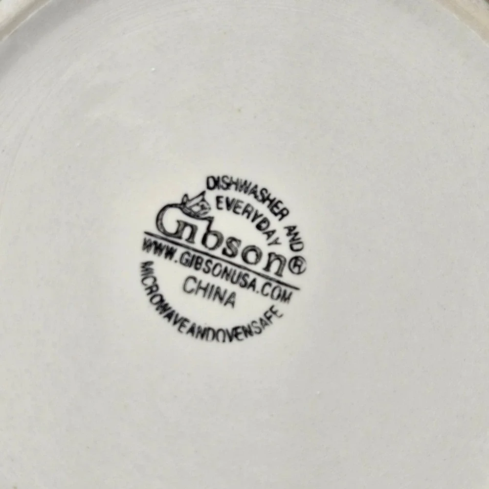 VTG. Gibson Designs Stylish Living Rainbow Stripes Hand Painted Soup/Cereal Bowl